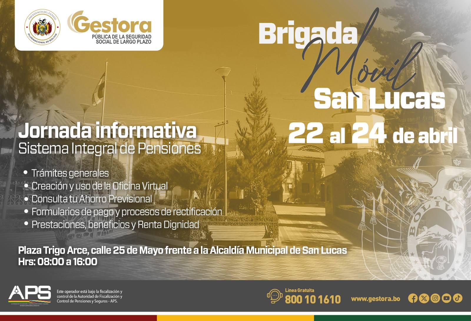 BRIGADA MOVIL SAN LUCAS ABRIL 22-24 DE 2026