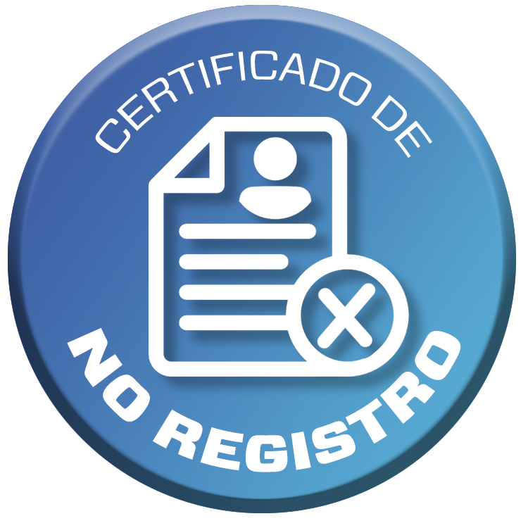 Certificado de No Registro
